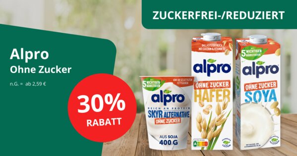 Zuckerfrei-/reduziert - Alpro