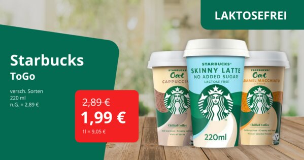 Ernähren Thema - Laktosefrei - Starbucks