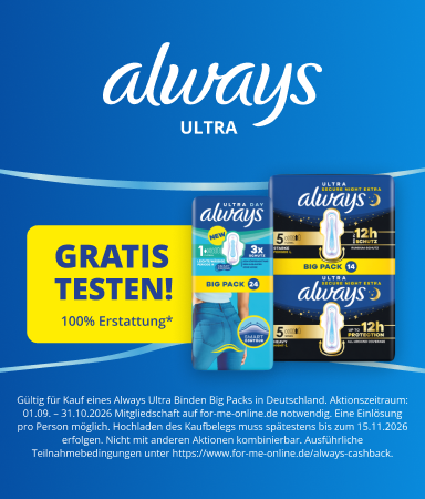 always ultra - Promoaktion: 1x gratis testen