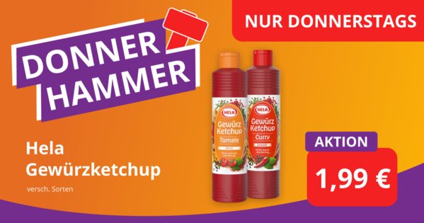 Donner Hammer Angebot: Hela Gewürzketchup nur 1,99 €